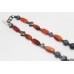 String Necklace Women Oxidized Metal Natural Multi Color Gem Stones B19